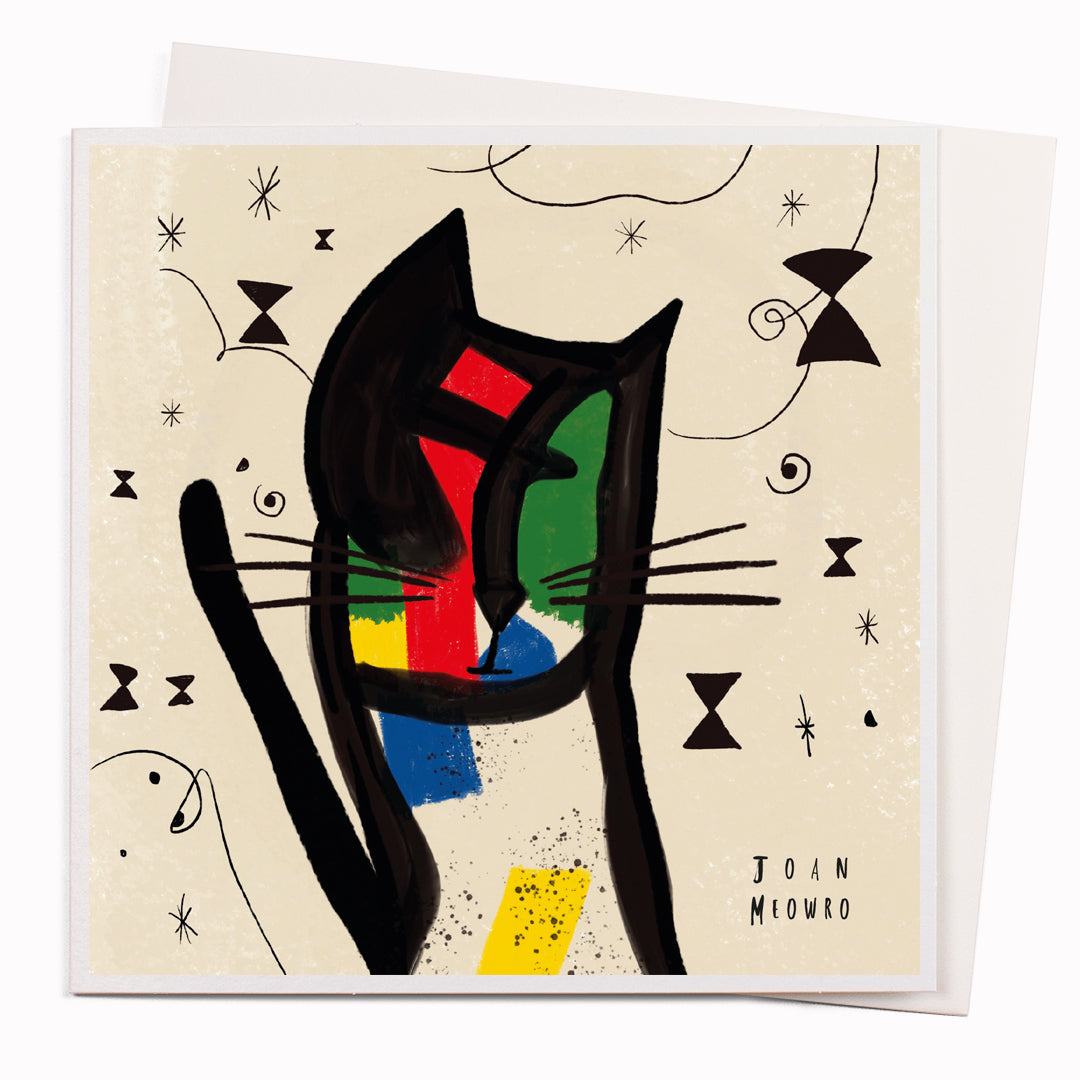 Niaski's 'Cats in Art' card no.28 is a feline interpretation based on the works of Joan Miro.