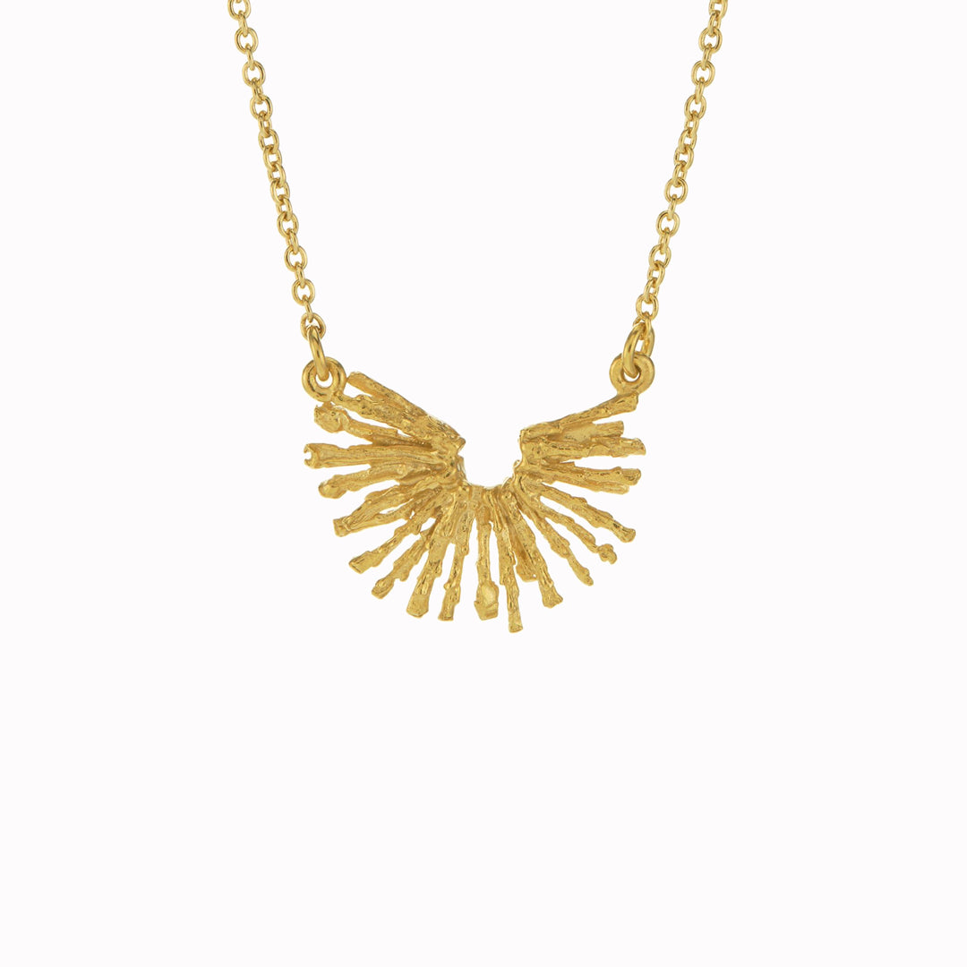 Nest Structure Half Circle Necklace in 22ct Gold Plate by Alex Monroe