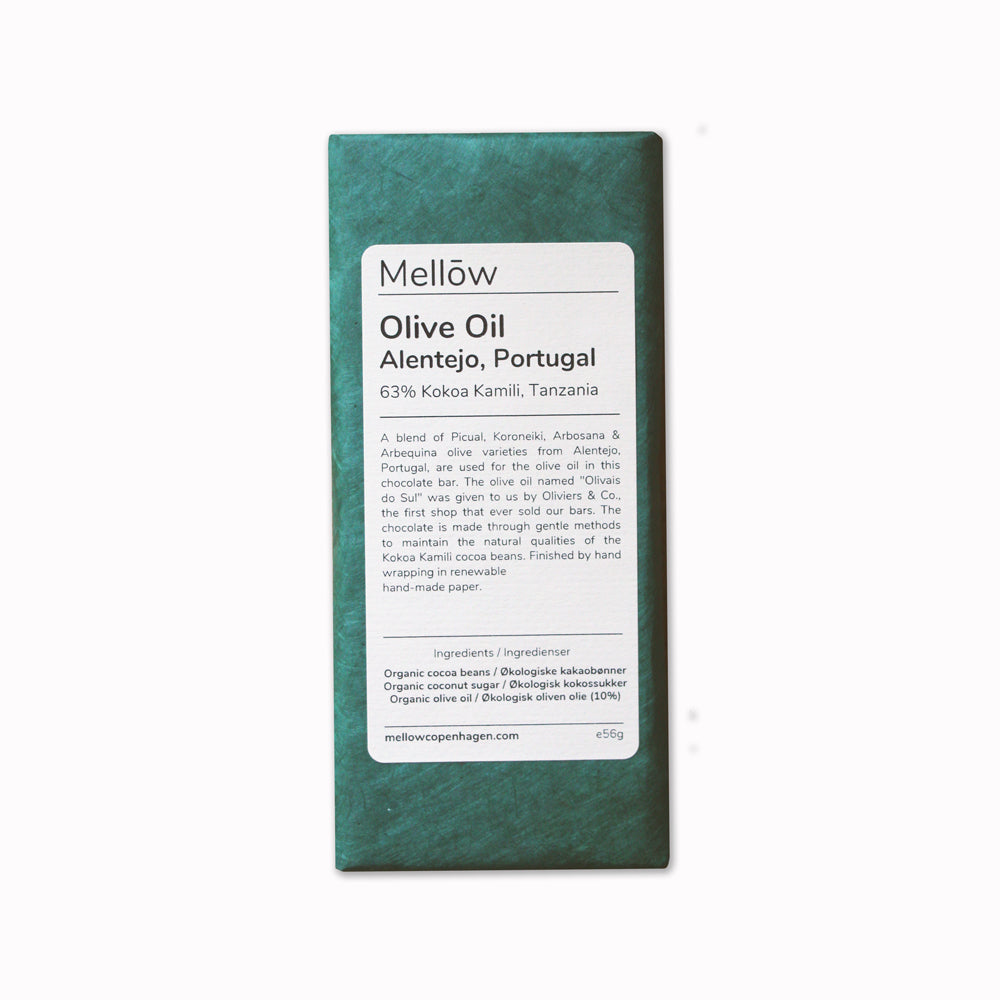 Olive Oil Tanzania 63% Dark Chocolate Bar by Mellow