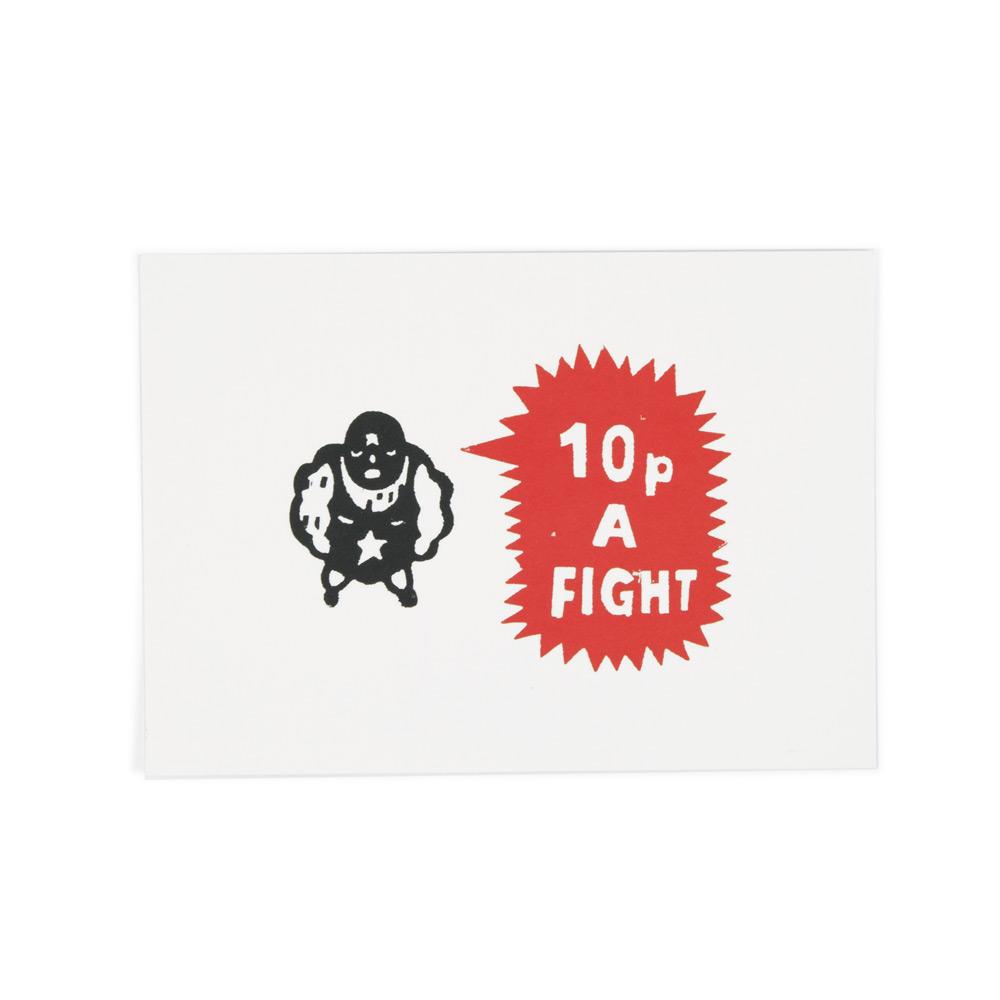 10p A Fight | Postcard