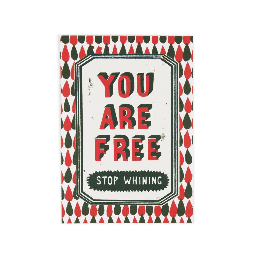 'You Are Free' Postcard