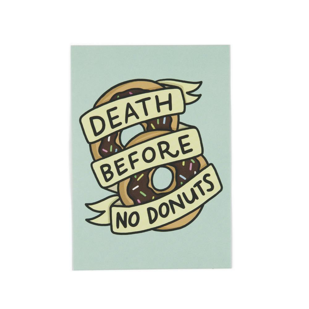 Death Before No Donuts | Postcard
