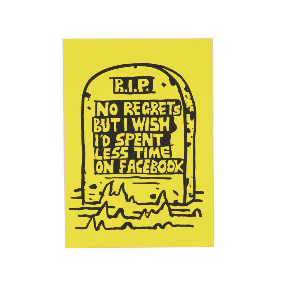 'RIP No Regrets' Postcard