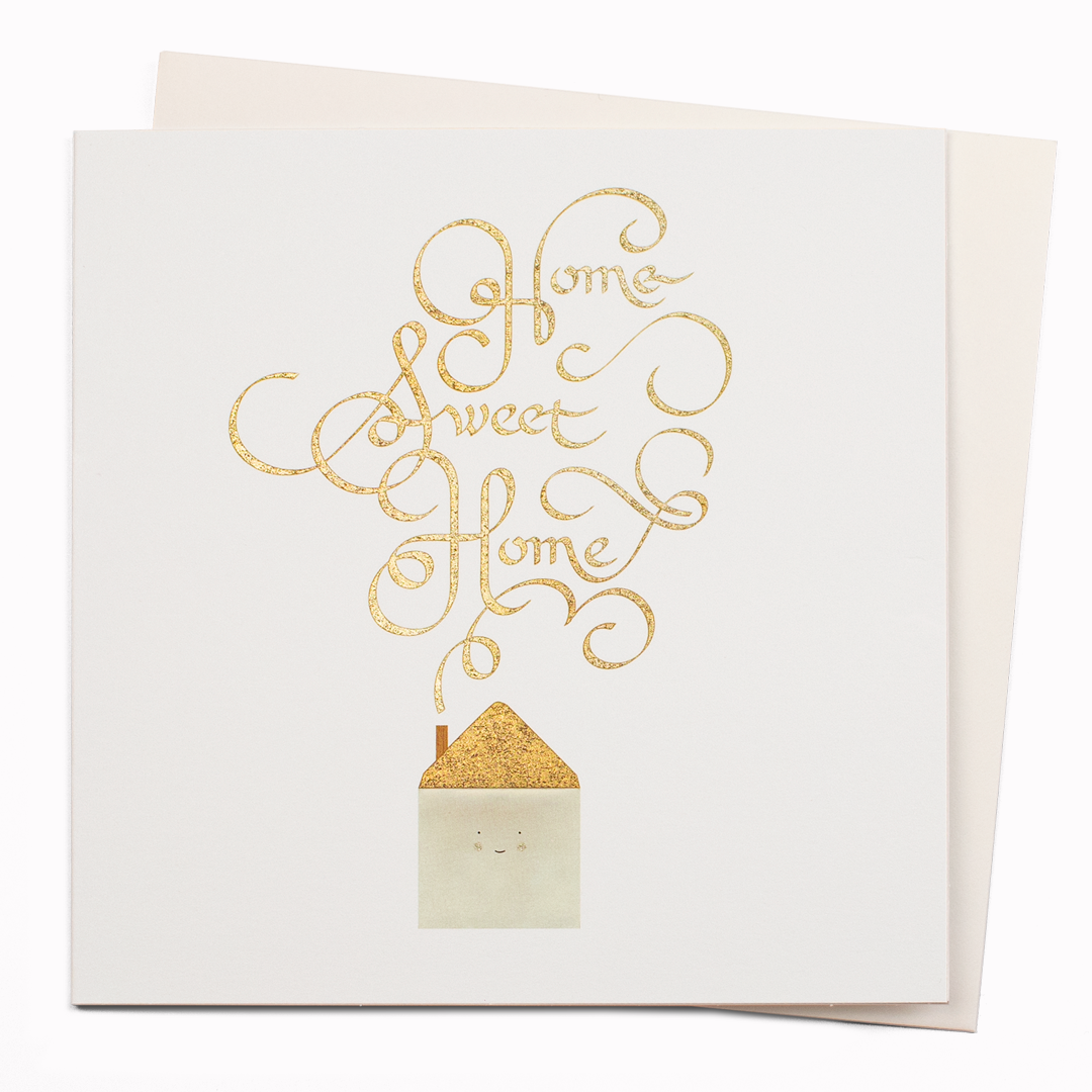 Home Sweet Home is a gorgeous contemporary art greeting card featuring illustration by Madrid based artist, Blanca Gomez