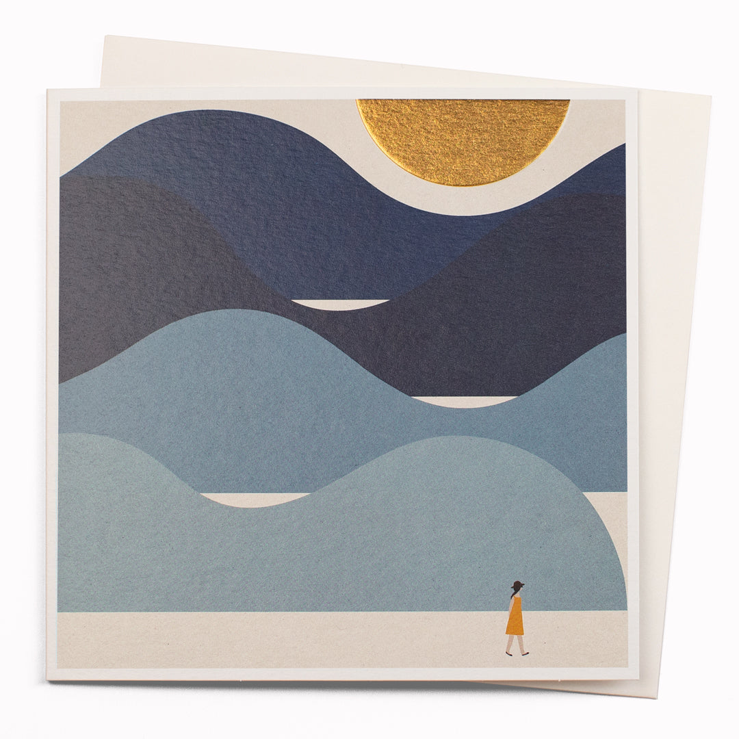 Last Days Of Summer is a gorgeous contemporary art greeting card featuring illustration by Madrid based artist, Blanca Gomez