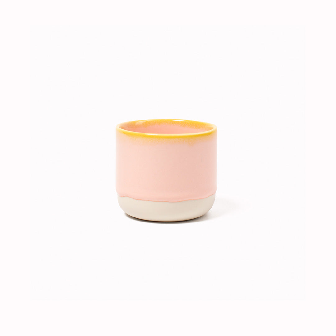 Danish/Japanese mix up with these thick glazed, hand made ceramic small beakers from Studio Arhoj. Can be used as a drinking vessel for espresso or a morning juice or as a small succulent planter (or simply beautifully ornamental.)