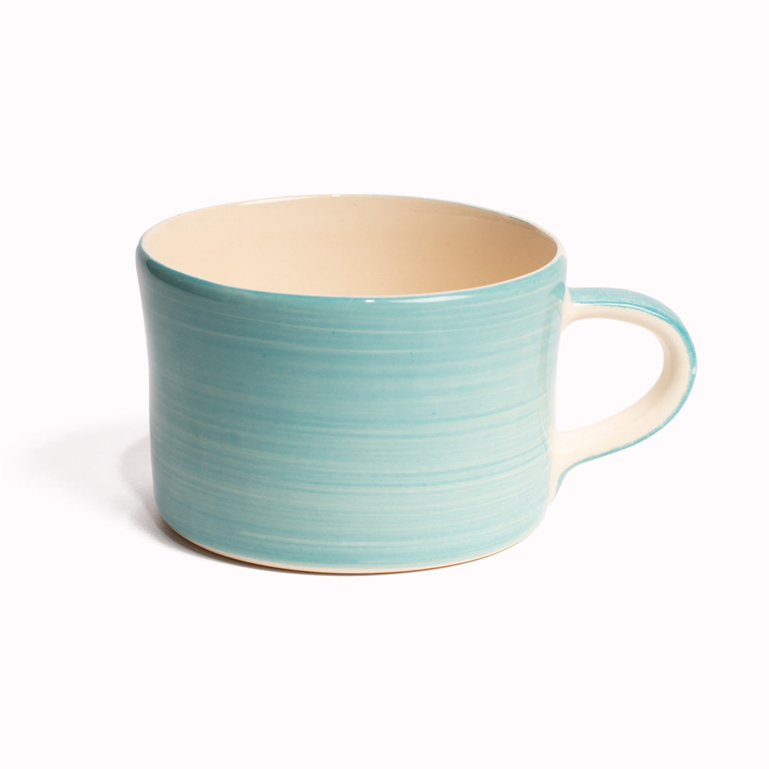 Turquoise Plain Wash Wide Mug by Musango