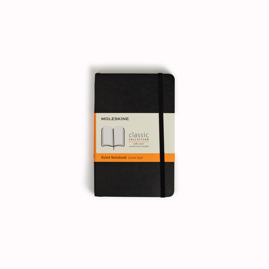Black Ruled Soft Cover Classic Notebook by Moleskine