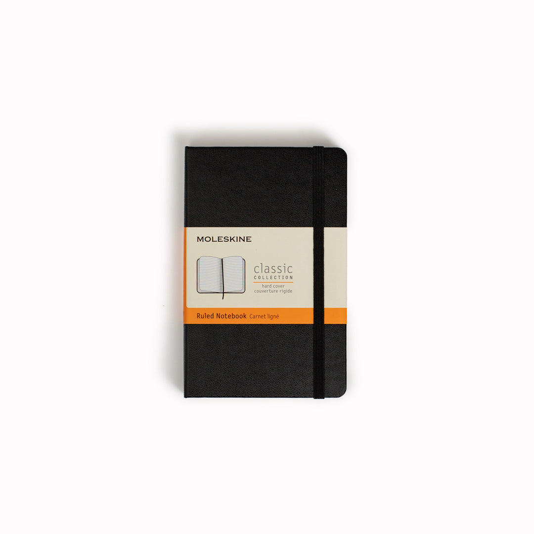 Black Ruled Hard Cover Classic Notebook by Moleskine