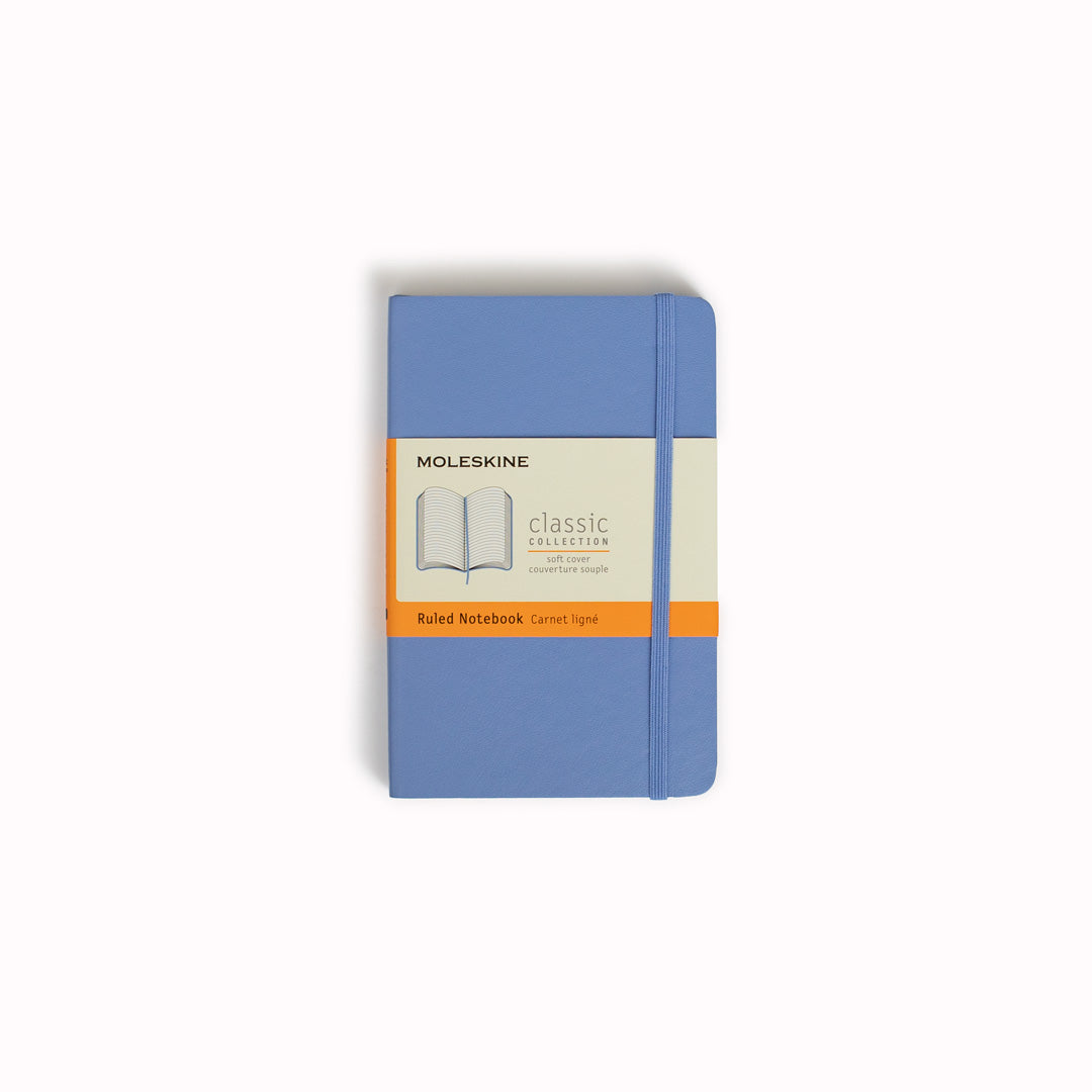 Hydrangea blue Ruled Hard Cover Classic Notebook by Moleskine