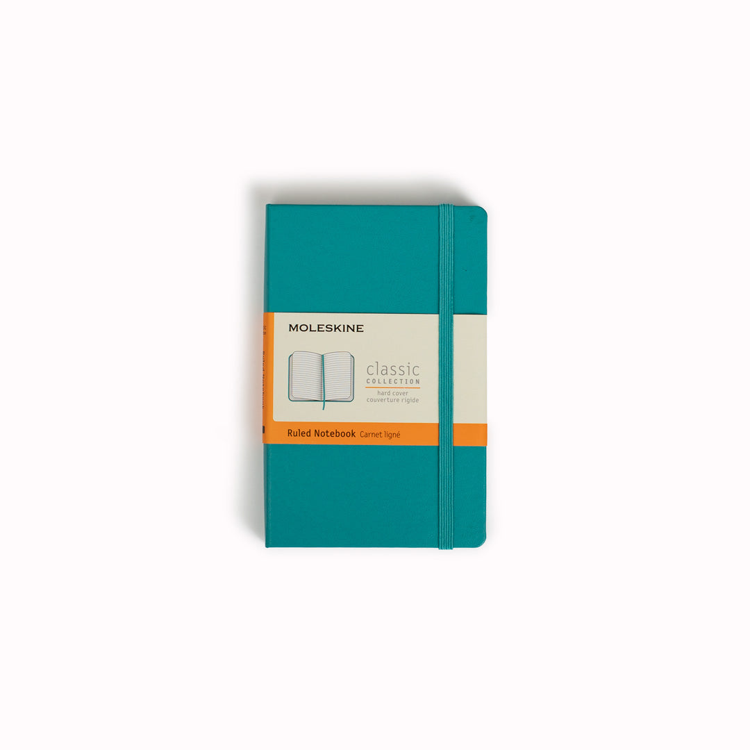 Reef Blue Ruled Hard Cover Classic Notebook by Moleskine