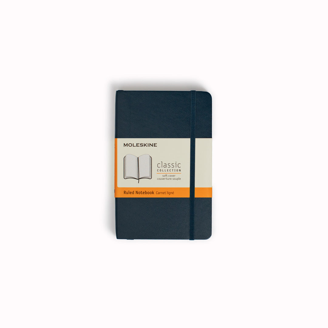 Sapphire Blue Ruled Soft Cover Classic Notebook by Moleskine