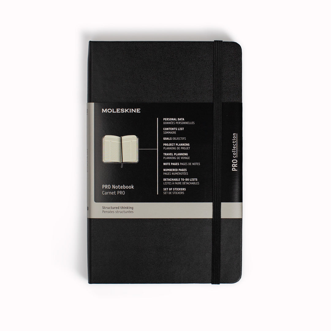 Hard Cover Black Pro Notebook Planner from Moleskine