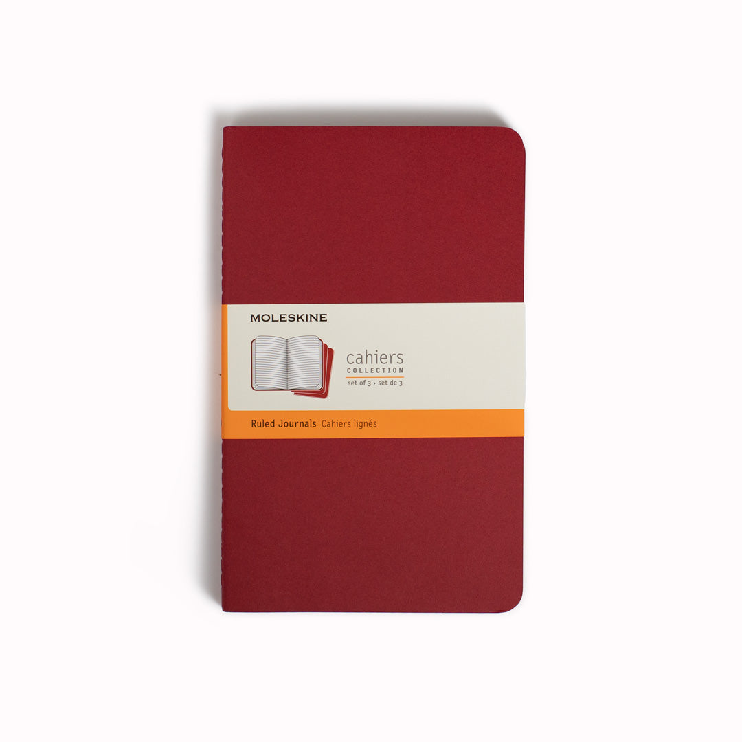 Cranberry Red Large | Ruled Cahier Journal from Moleskine