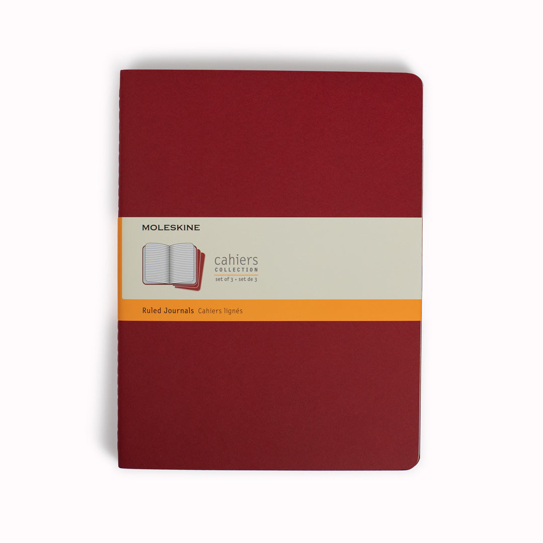Cranberry Red XLarge | Ruled Cahier Journal from Moleskine