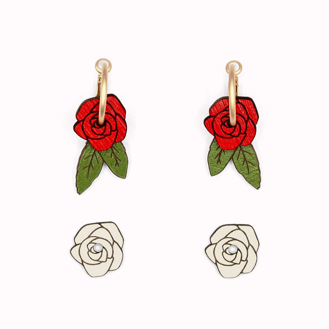 The Rose Garden Earrings | Front | Hand Finished in Barcelona from Materia Rica