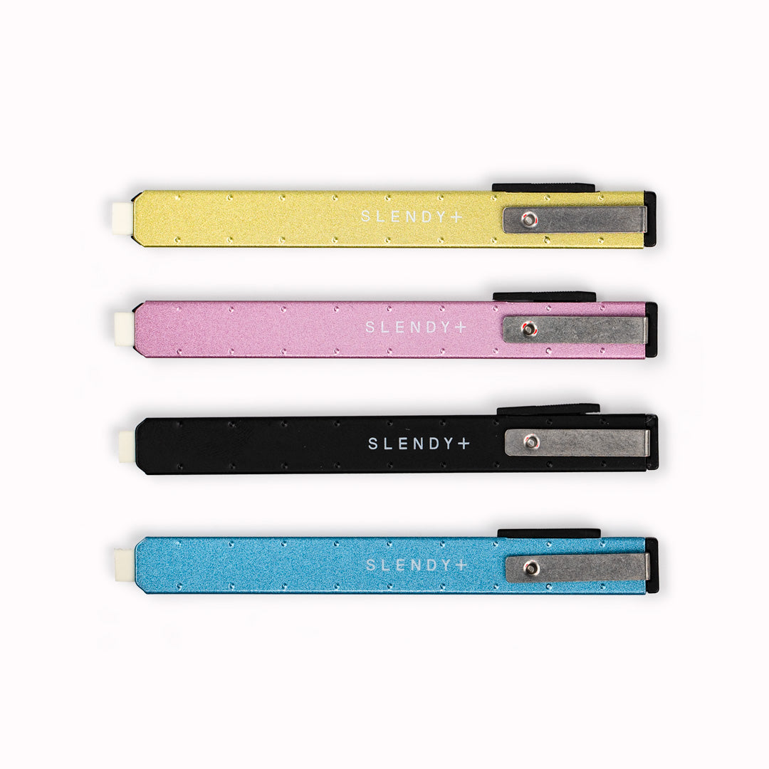 selection of Slendy+ retractable eraser pens from Seed