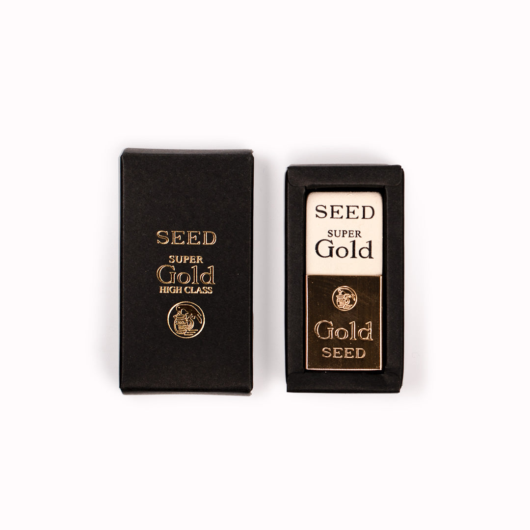 Super Gold Luxury Eraser with presentation box - Perfect Gift from Seed - Japan