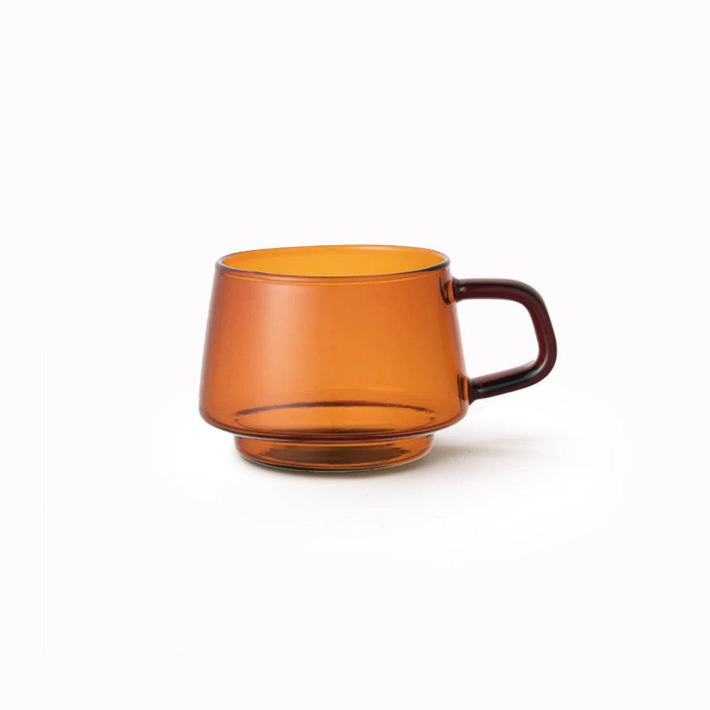 Graceful and nostalgic sepia toned glass cup from Kinto Japan, as part of their Sepia range.