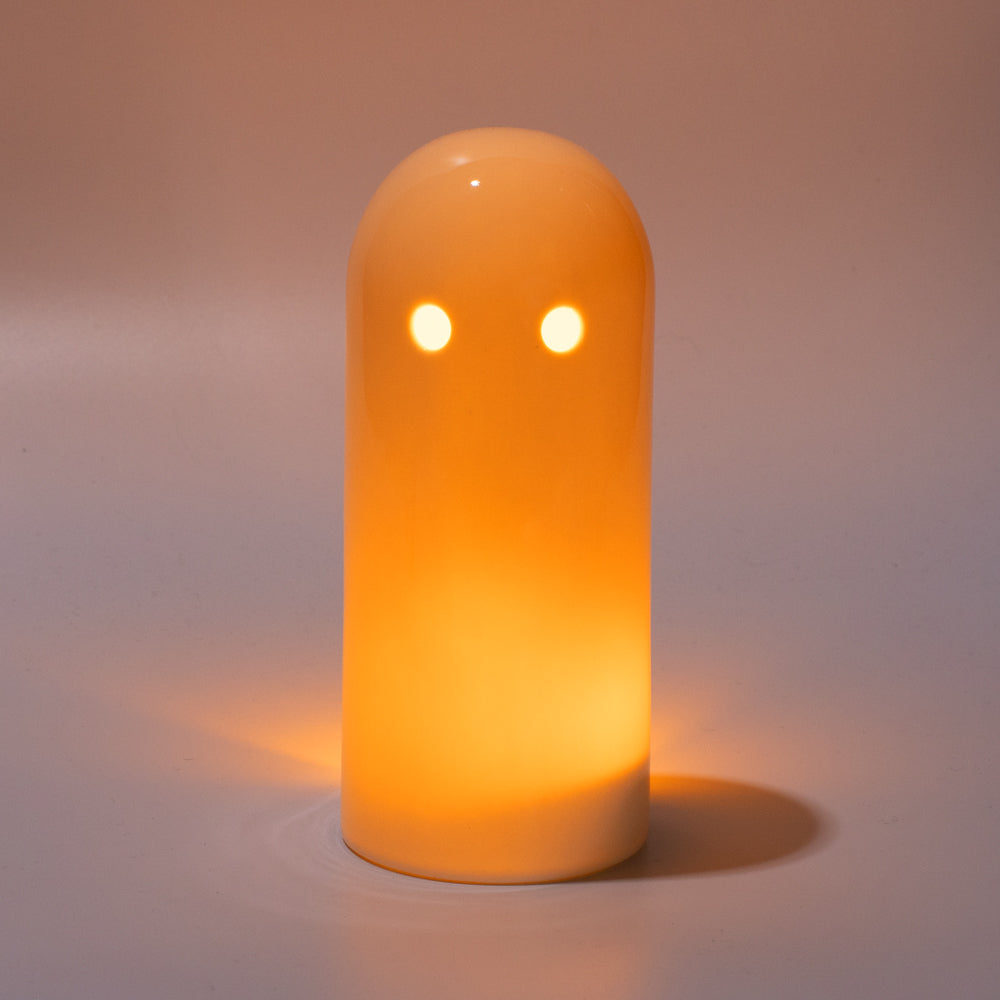 Porcelain Glowing Ghost Tea Light Holder by Studio Arhoj 