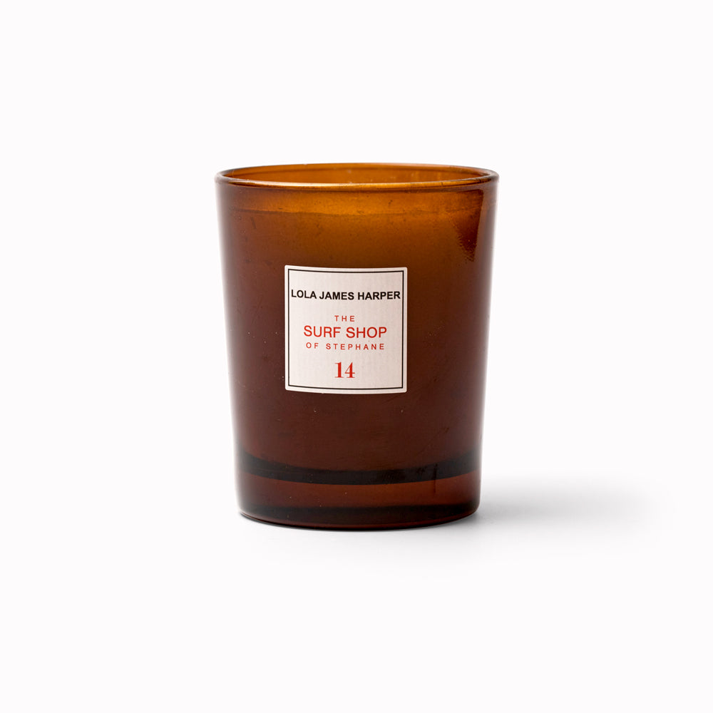 Lola James Harper’s candles all have beautiful evocative scents, reminiscent of a moment in time and place. For ‘The Surf Shop of Stephane’ the mood is of wood, wax and polish with Monoï oil and tuberose, giving a complex sweet floral high with a subtle orange citrus lurking in the background. 