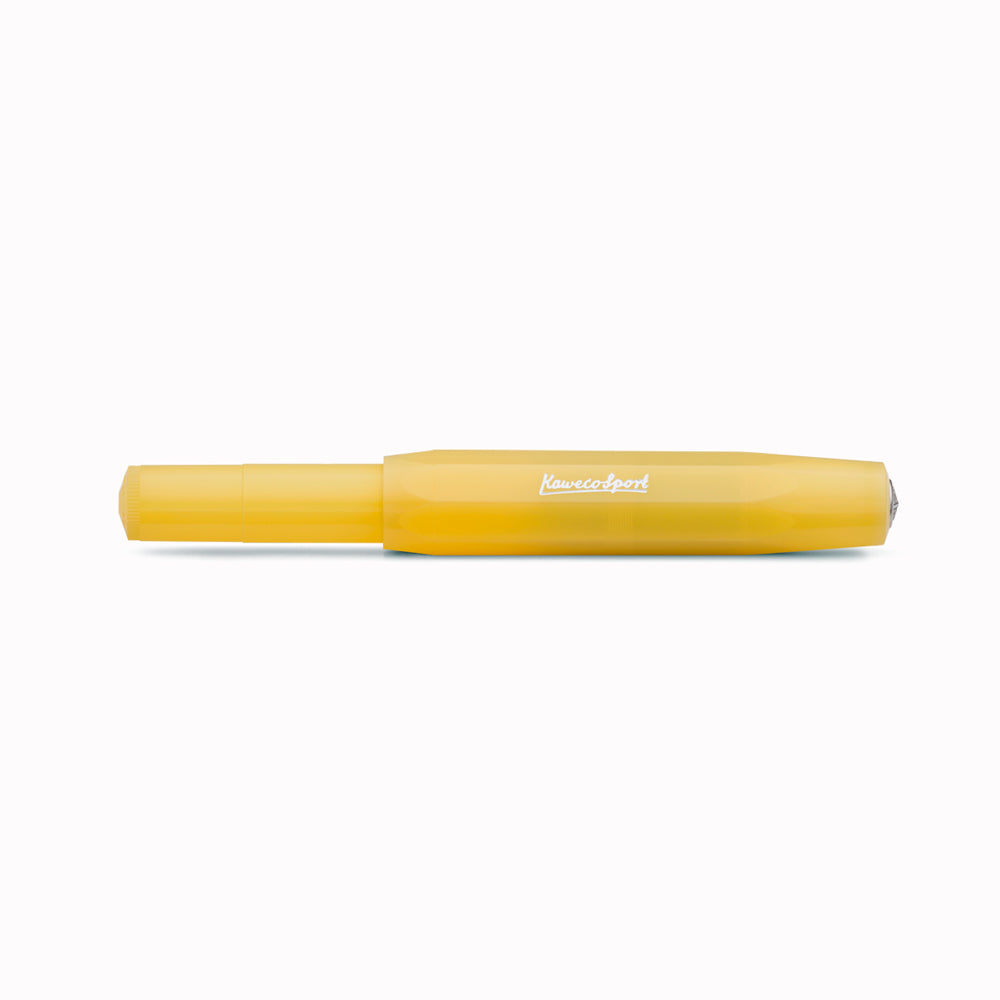 Frosted Sport - Sweet Banana Rollerball Pen From Kaweco | Famed for their pocket-sized rollerballs and mechanical pencils, Kaweco have been designing and manufacturing precision writing implements since 1889.