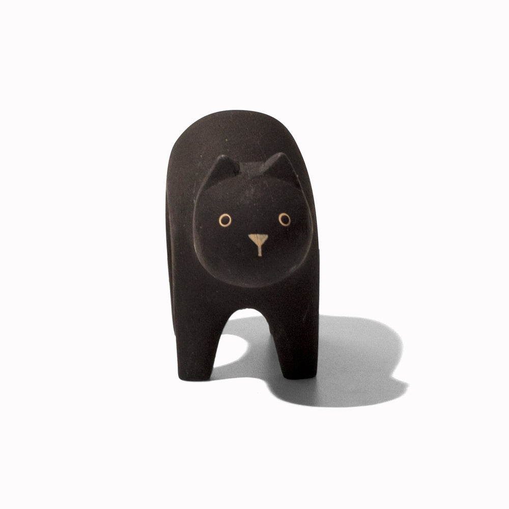 Black Cat from Front Wooden Handmade Animal from T-Labs - Uniquely Handcrafted in Indonesia