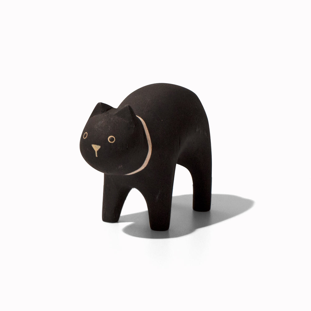 Black Cat Wooden Handmade Animal from T-Labs - Uniquely Handcrafted in Indonesia