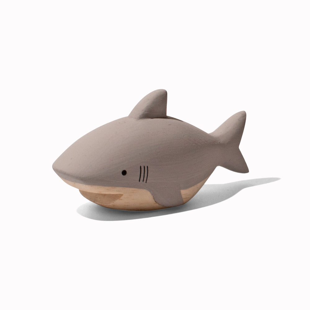Grey Shark Wooden Handmade Animal from T-Labs - Uniquely Handcrafted in Indonesia
