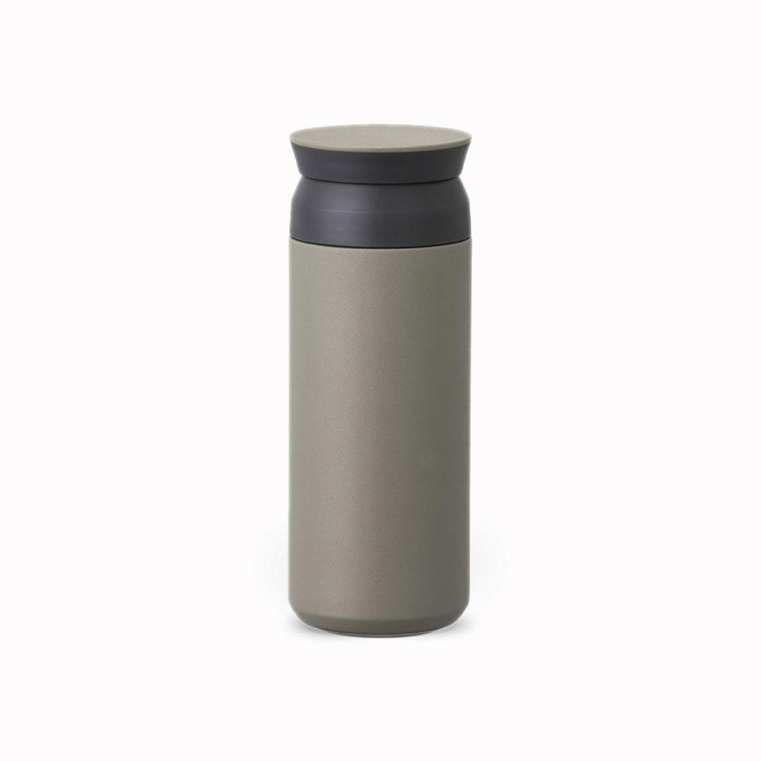 500ml Khaki stainless steel double walled vacuum tumbler will keep drinks either hot or cold for up to 6 hours.