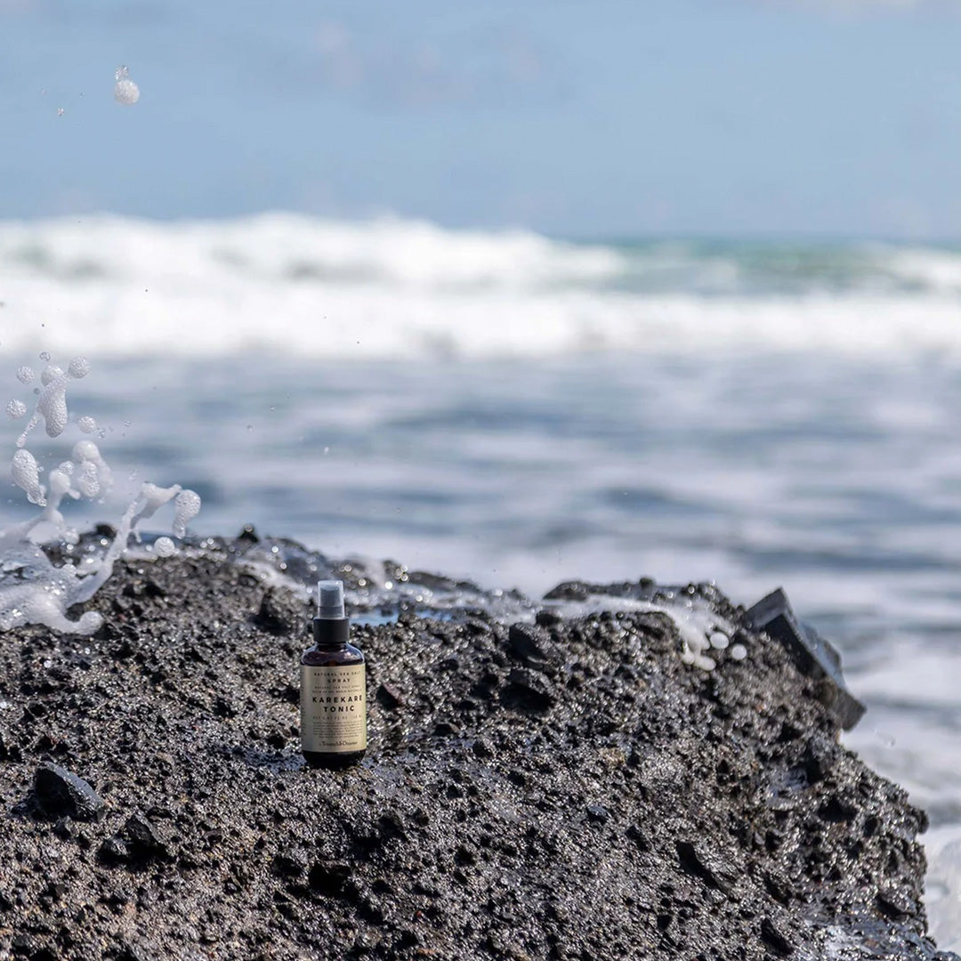Karekare Hair Tonic is Triumph & Disaster's all natural fusion of sea salt spray and essential root extracts, blended to deliver textured beach hair miles away from the coast.  Bottle by the sea