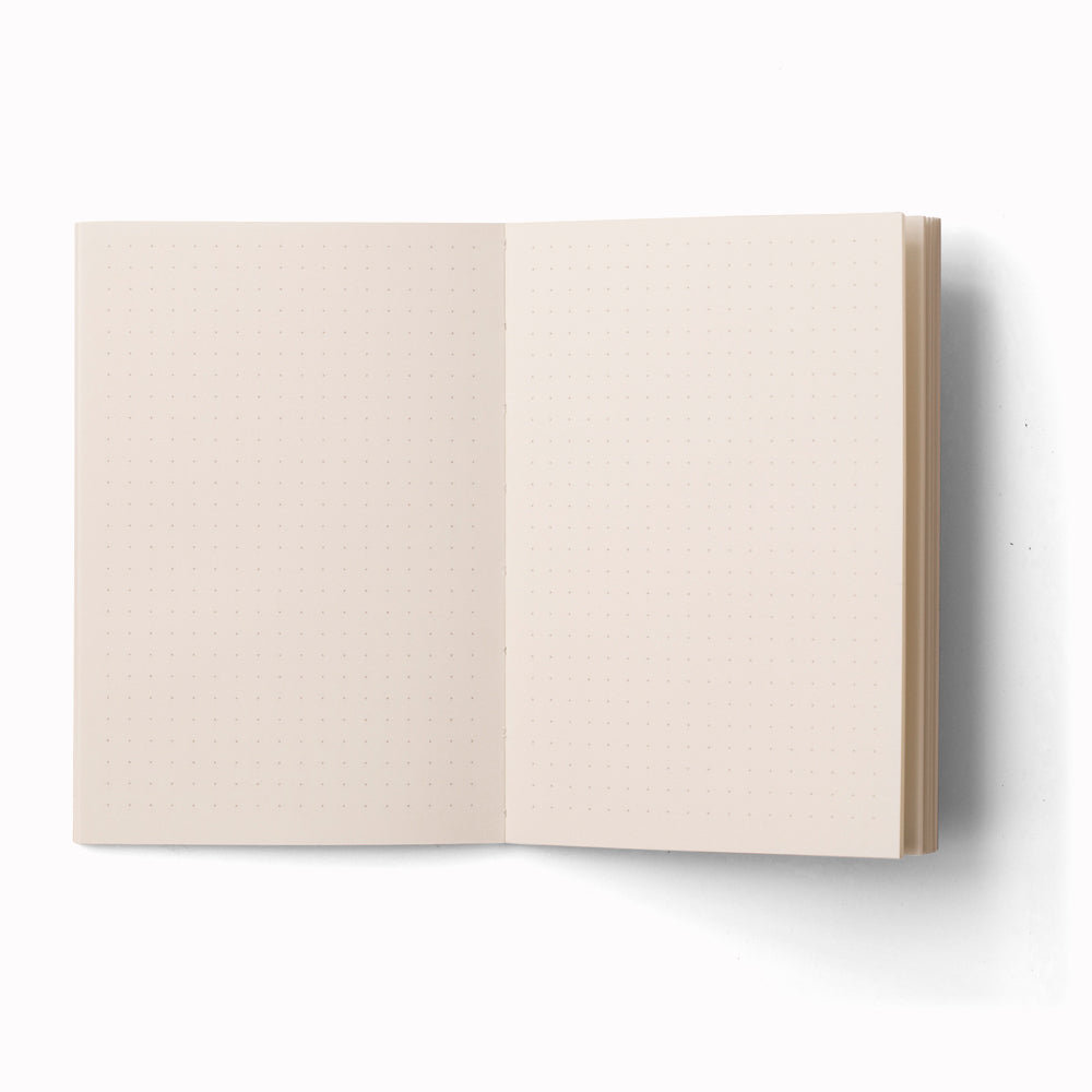 Small Dept. Sketchbook, filled with 120gm Off White writing paper from Munken in Sweden,  made with half-hardcover binding, it can be unfolded 180 degrees to help you write comfortably.