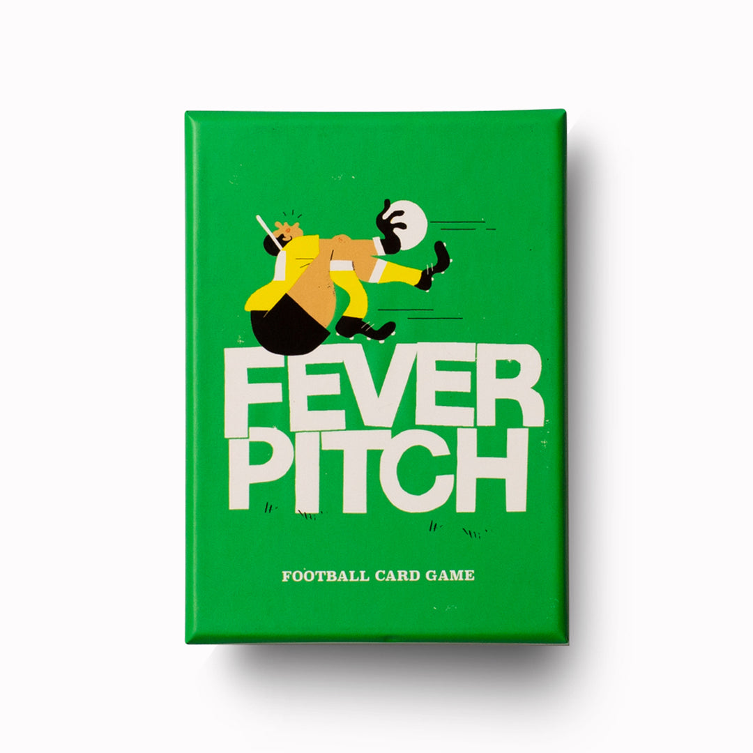 Fever Pitch Football Card Game Box Design on White. Game design by USTUDIO