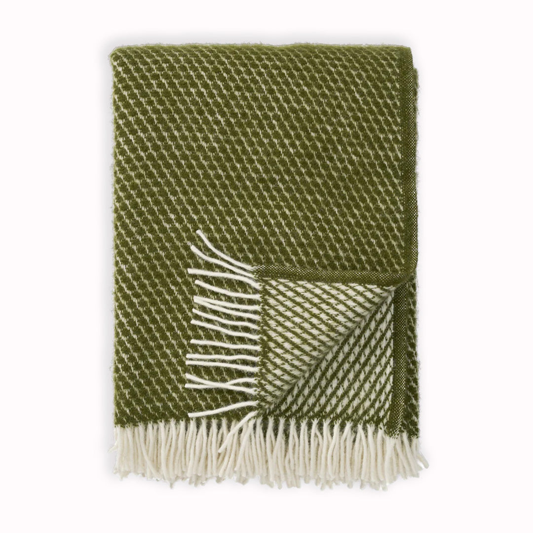 Avocado Velvet Brushed Throw from Klippan - a premium quality wool blanket to hibernate under is certainly one way. Brushed to be super soft and generously large.