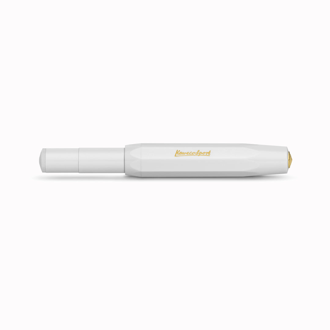 Classic Sport - White Fountain Pen From Kaweco | Famed for their pocket-sized rollerballs and mechanical pencils, Kaweco have been designing and manufacturing precision writing implements since 1889.