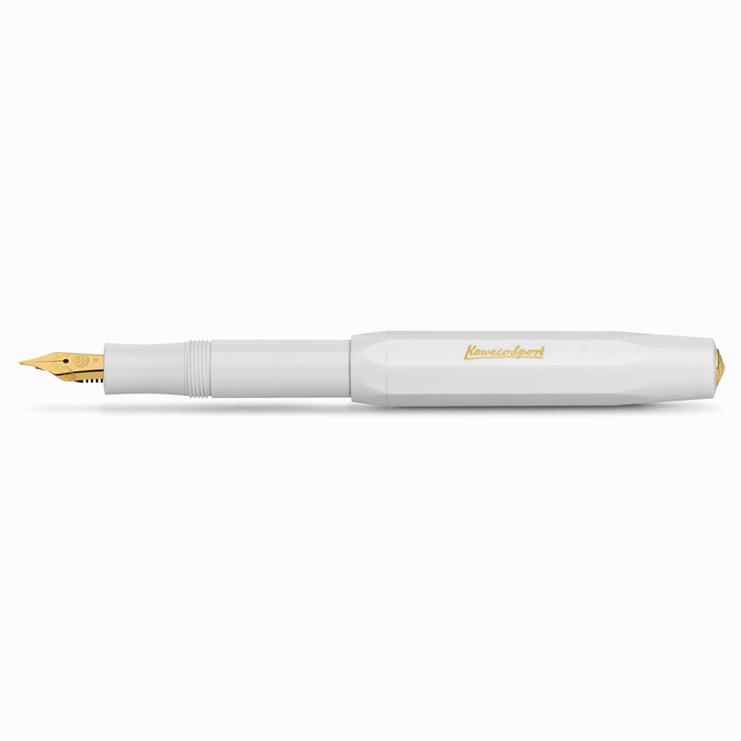 Classic Sport - White Fountain Pen From Kaweco | Famed for their pocket-sized rollerballs and mechanical pencils, Kaweco have been designing and manufacturing precision writing implements since 1889.