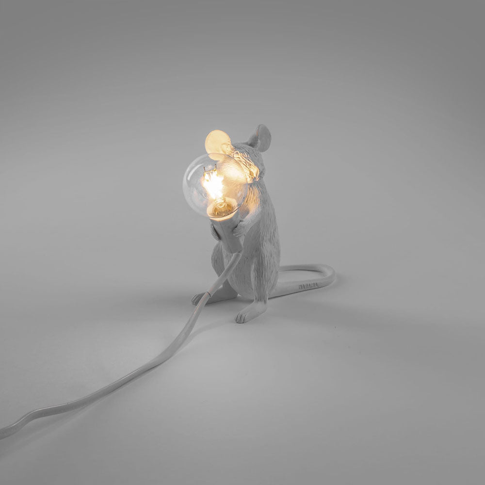 Mac Sitting | White Mouse USB Lamp