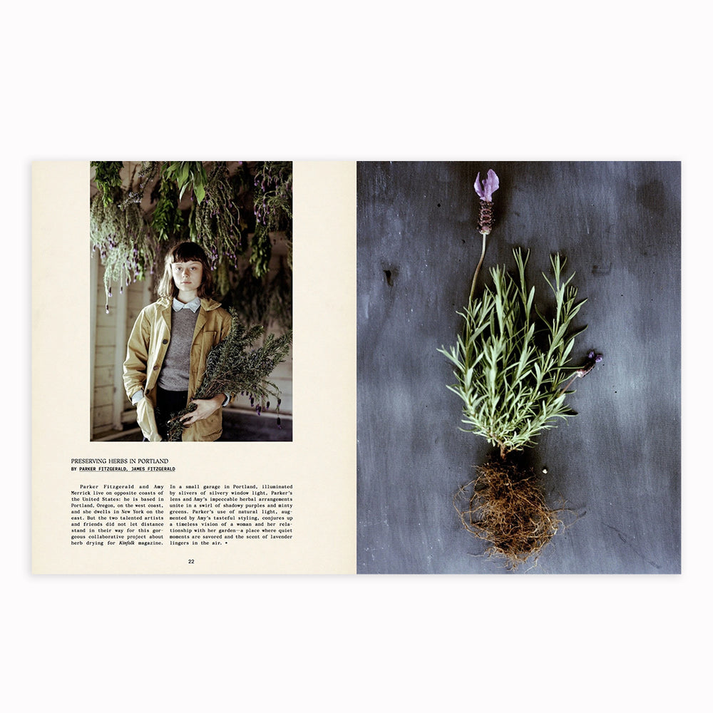 Wildside- The Enchanted Life of Hunters and Gatherers book, spread, herbs in Portland. The Enchanted Life of Hunters and Gatherers. Retreat into nature, meet mushroom pickers, collectors, and explorers; build cabins and scenic trails, create crafts, or start inspired projects with this book. This is the way to the forest.