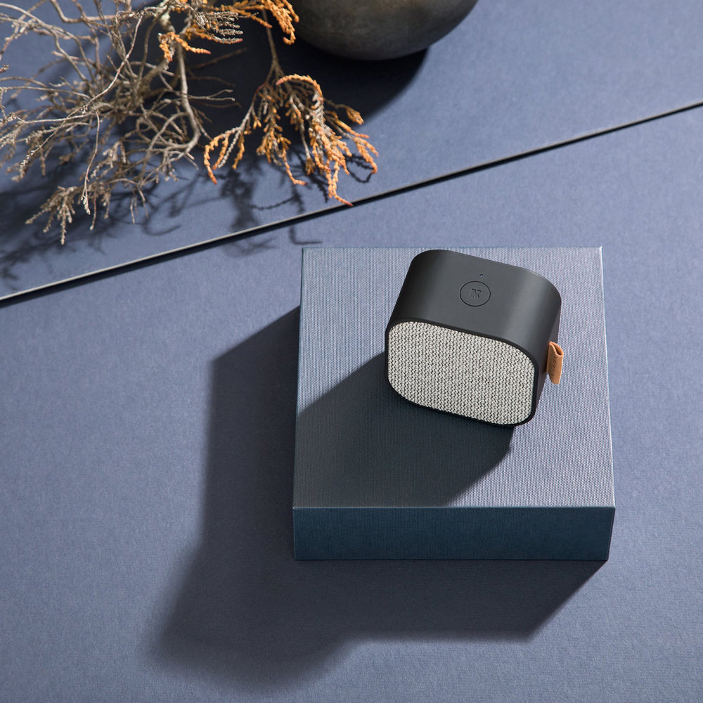 The Black aCUBE by Kreafunk is a small and stylish portable bluetooth speaker, designed for the small studio apartment as well as for the bathroom, living room or kitchen or hotel or apartment when travelling. 