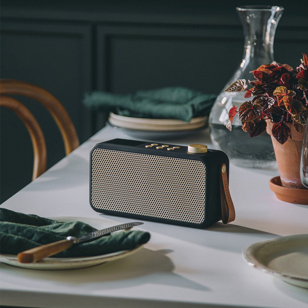 aTune radio by Kreafunk transmits both FM and DAB+ while also being a Bluetooth speaker, so you get all the playback options available. On top of that, it has a built-in alarm clock function, and a beautiful, yet sleek design to make it blend even more seamlessly into your home.