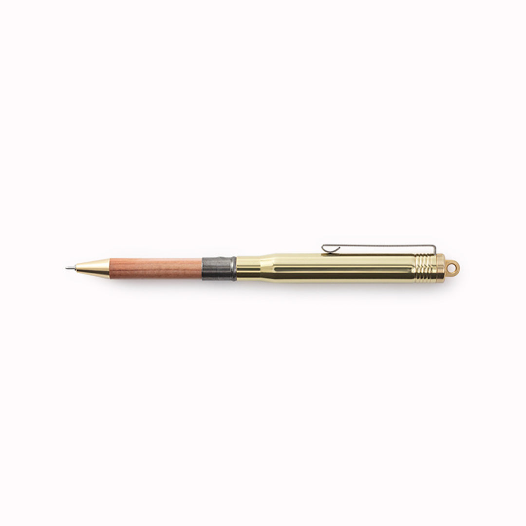 Beautifully-made TRC ballpoint pen has a brass lid that it fits compactly inside when not in use. When you are using the pen, simply place the lid on the end and you have a full-sized pen to write with! 