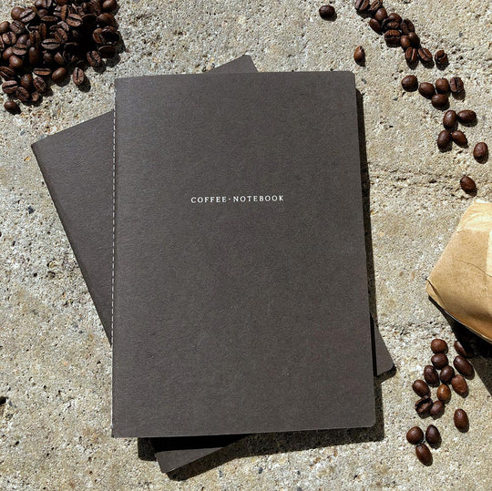 Melpom's small A5 Coffee organic notebook consists of 64 lined pages with paper made out of corn industry waste.