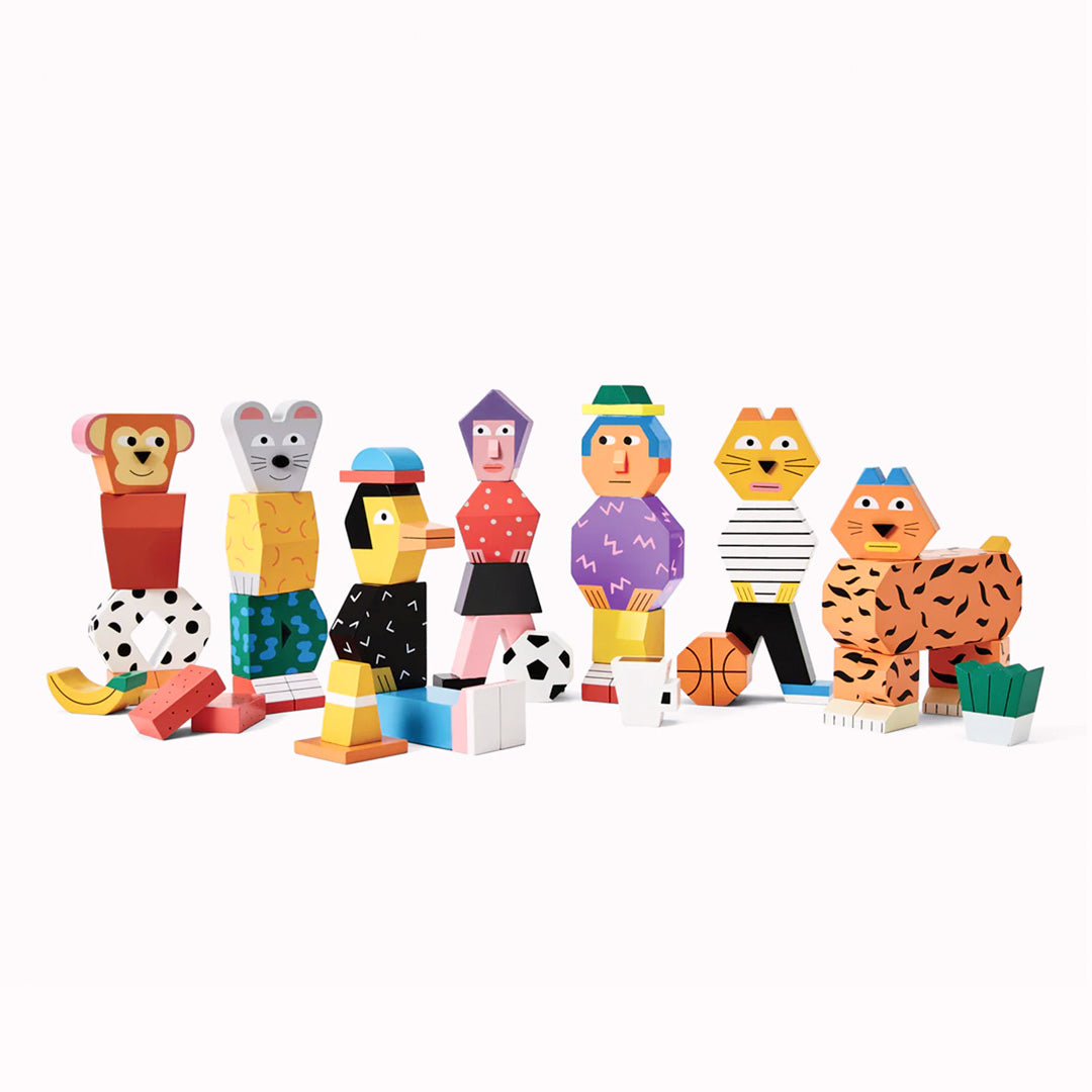 Block Party Wooden Collectibles | An original concept by Andy Rementer and produced in the USA by Areaware.