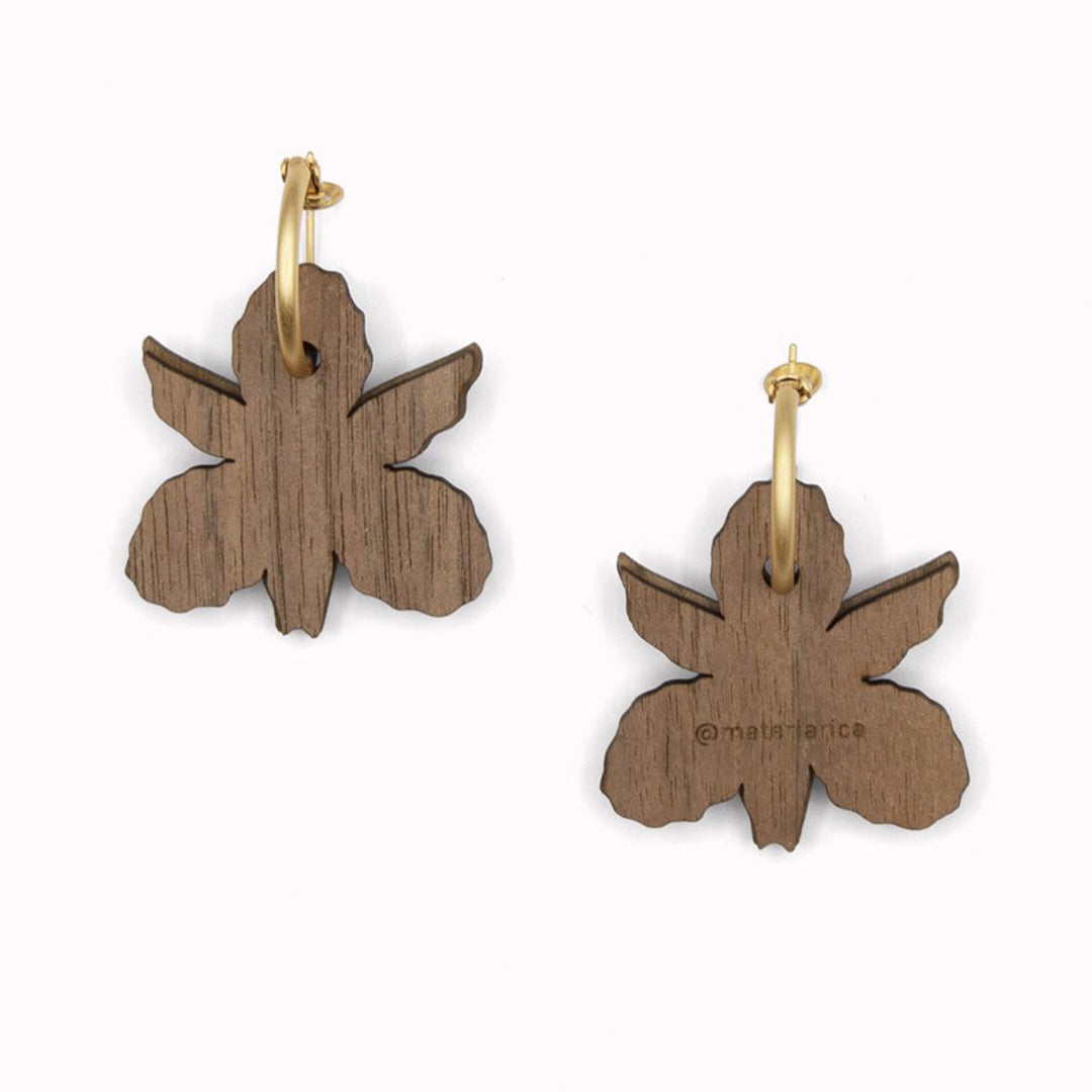 Dancing Lily Earrings | Rear | Hand Finished in Barcelona from Materia Rica