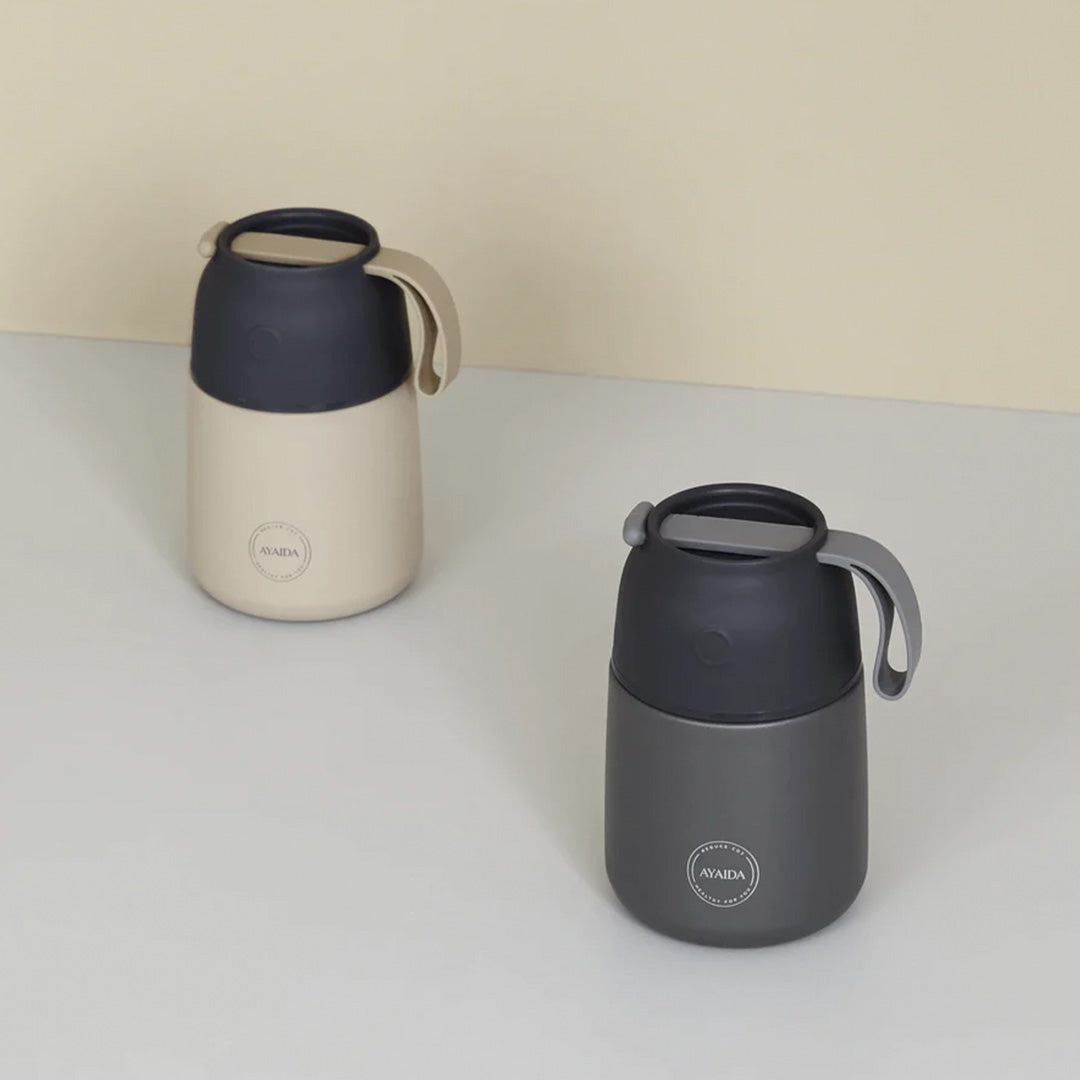 Food'ie Lifestyle | 500ml Insulated Food Flask from AYA&IDA. Perfect for when you are on the go, they can be used for your breakfast porridge, pasta dishes, wok dishes, soups, for yoghurt, for baby food or even for ice cubes.