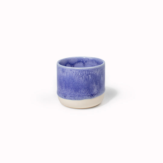 Loch Ness Sip Cup, A Blue Danish/Japanese mix up with these thick glazed, hand made ceramic small beakers from Studio Arhoj. Can be used as a drinking vessel for espresso or a morning juice or as a small succulent planter (or simply beautifully ornamental.)