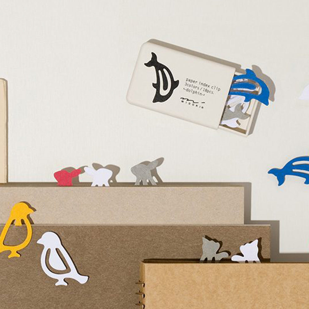 Cat Index Clips from Midori - 3 colours, 18 pieces Lifestyle image