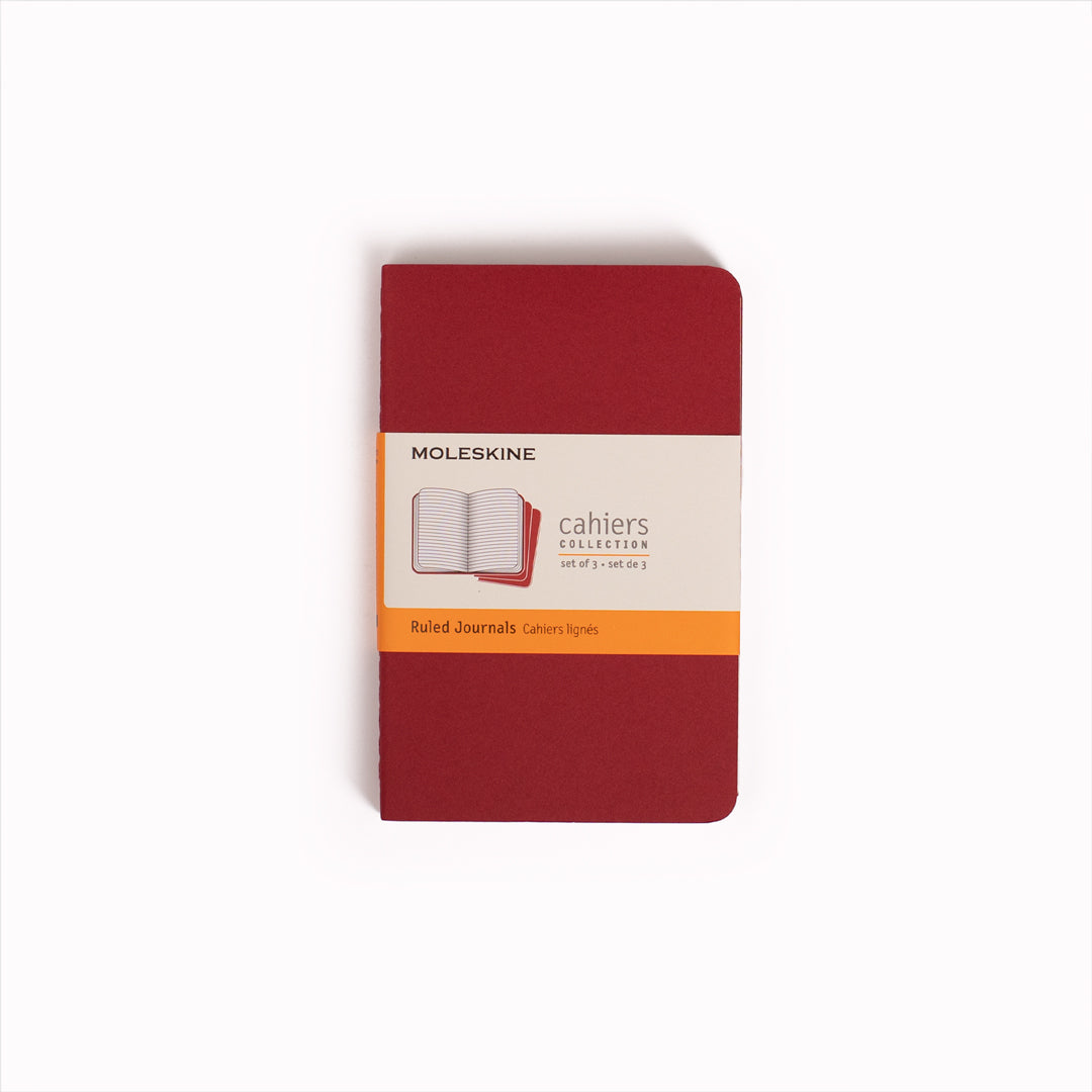 Cranberry Red Pocket | Plain Cahier Journal from Moleskine