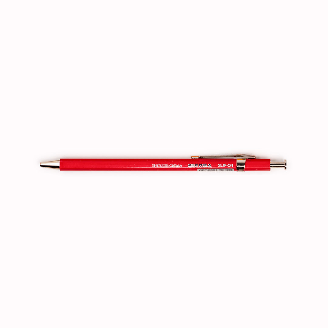 Red - Sierra Mechanical Wooden Pen from Slip-On Inc - Japanese Pencil made from Incense Cedar
