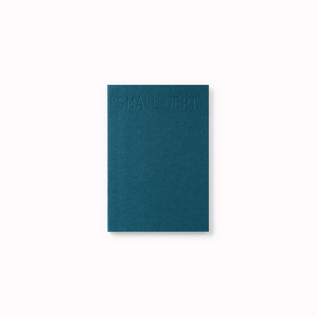Blue Green Small Dept Planner from Trolls Paper, Featuring Monthly, Weekly and dotted notepad views